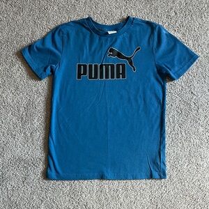Puma Blue Short Sleeve Tee with Crew Neck